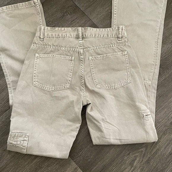 NWT Zara low rise bootcut light grey jeans sz 0/32 - Picture 3 of 7